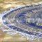 Latest 72" Round Tapestry Ombre Mandala Design Blue Beige color Beach Towel Wall Hanging Indian New Round
