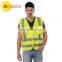 Adult reflex safety working yellow vest with pockets