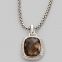Sterling Silver 925 DY Inspired Smokey Quartz Noblesse Necklace