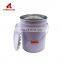 18L high capacity round tin can metal container for paint