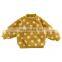 6344 Hot selling new arrival cute white dot crew neck plus velvet kids girls sweater