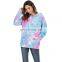 LAITE H2013 autumn&winter oversized  tie dye hoodies for women women's tie dye hoodies