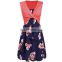 eBay explosion models women's European and American new fashion printed dress vest sling two-piece large size women's clothing