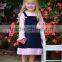 Summer dresses for kids net long sleeves navy/pink A line dress                        
                                                                                Supplier's Choice