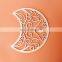 Decorative 5pcs Half Moon Shaped floating phase sets wall sticker for home wall hanging
