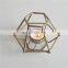Geometry Candle Holder Gold Centerpiece  tealight metal candlestick holder For Wedding and home decoration