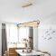 Modern Simple Natural Wood Strip Pendant Light for Decorate