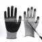 Customized Logo Level 5 HPPE Fiber Black PU Cut Resistant Gloves Anti Cutting PU Palm Coating Safety Protective Glove