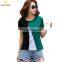 Plain Women T Shirts Casual Wear Color Block Round Neck T-Shirt Women Fashion Slim Fit Shirt