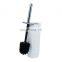 New Long Handled Bathroom China Chrome Stand Head Lid Cleaner Cheap Custom White Bowl Cleaning Set Holder Ceramic Toilet Brush