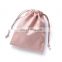 PandaSew 8*10 cm Fine Pink flannle bags with logo customized drawstring bag suede jewelry pouch