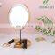 2021 Touch Sensor Custom Battery Lighted Makeup Led Mirror with bamboo