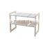 2021 Popular lower sink kitchen plastic rack 2 Tier Expandable under sink shelf organizer plastic storage shelf for home