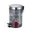 Hot selling simple printing pattern design 3L5L12L stainless steel garbage bin strong pedal home decoration waste bin