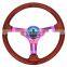 ABS plastic sport car heated steering wheel with 3-Spoke , 350mm classic steering wheel for car