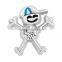 clear gemstone birthstone floating charm (April)