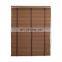 Nature Wood Blade Blackout White Color PVC Motorized Remote Control Cordless Outdoor Duty Anti-UV Faux Wooden Venetian Blinds