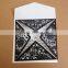 2015 Square Pockets Black White Die Cut Wedding Invitation Card