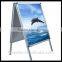 Aluminum poster board stands_Shops metal double sides pop display sign stand manufactuer