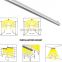 Offices Conference Supermarket Aluminum White Smd 4000k 60w Led Linear Light
