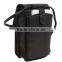 high quality black genuine leather mobile phone pouch neck hanging phone bag for iphone
