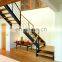 Modern straight  stairs staircase design indoor steel structure floating staircase luxury indoor metal stairs