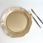 Wholesale Dinnerware 13 Inches Glass Charger Plate Dishes With Gold Silver Colored Decoration