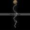 Modern large ceiling round luxury natural stone rocks quartz crystal chandelier