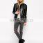 2015 Hot customized Lady's fashion PU jacket leather jacket for women