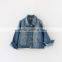 European children clothing autumn 2015 girls tops fashion denim jackets girls denim coat