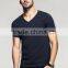 Factory OEM 100% cotton confortable 180gsm bulk v-neck t shirt