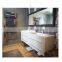 White customized large solid wood bathroom vanity