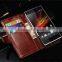 For Sony Xperia Z2 Case Leather Wallet High Quality Stand Cases with 3 Card Holder