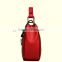 Posh round shell style snap closure women pu sling bag with metal chain