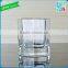Transparent alcoholic drink bottle straight square seven angles bottom small wine cups shot glass cups without handles