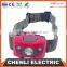 Poppas T16 2+1 red smd led 3AAA battery operated waterproof outdoor camping running walking led headlamp