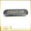 Metal plastic logo for cases and bags