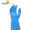 100% natural latex on jersey cotton support anti-acid and chemical safety gloves