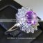 8 MM Ruby Star Sapphire Ring Lab-Created Sterling Silver 92.5 Size 7