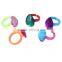 Colorful kids decorative waterdroppearl ring accessory customized for promotion