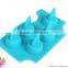 5 Cavity Silicone Drink Ice Tray Cool Shark Fin Shape Ice Cube Tray Freeze Mold Ice Maker Mold