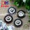 Four Tower Design Metal Jeans Button Cover for Overcoat