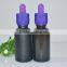 empty vodka glass bottle/30 ml bottle droper black/glass bottle 30ml