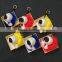 High Quality Lovely 100% real Fur& Keychains Charm Keyrings