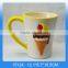 Bulk unique ceramic mugs with ice cream shape for wholesale