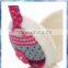 fairisle knitted kids earmuff with felt flower and fluffy lining
