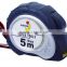 Double side embossed tape measure with rubber coated OEM brand steel measuring tape from CE ISO9001 BSCI factory