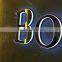 OEM 3d led light up mirror vintage metal letter to make signs