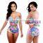 Sexy Womens Floral One-piece Bikini Set High Waist Colorful Swimsuit Swimwear