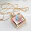 2016 New Real Dried Flower Glass Ball Pendant Necklace Glass Dome